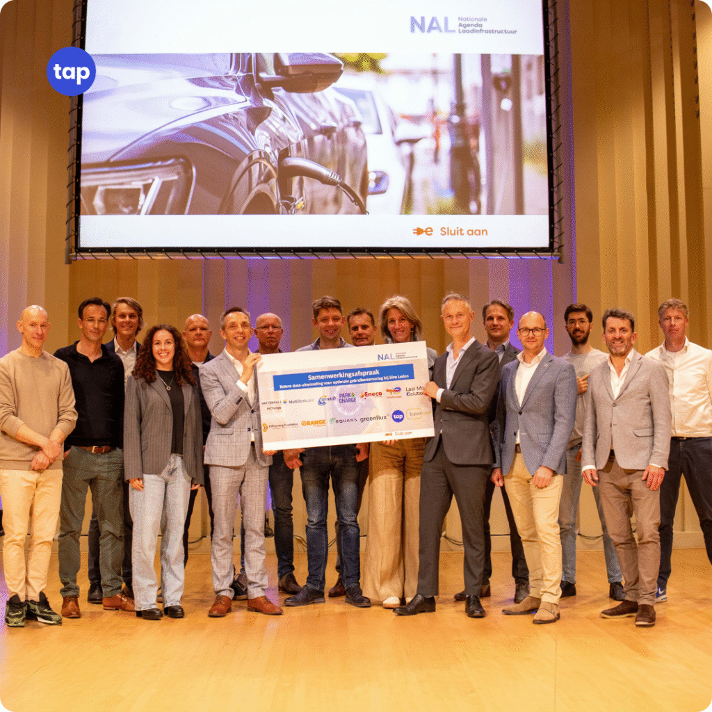Tap Electric, Vattenfall InCharge, Park&Charge, MultiTankcard, TotalEnergies, EQUANS, Eneco, GreenFlux, Last Mile Solutions, Orange Charging, ANWB, Travelcard, and the EV Roaming Foundation stand at the National Charging Infrastructure Agenda after agreeing to collaborate in advancing data exchange for smarter, more efficient, and driver-centric solutions.